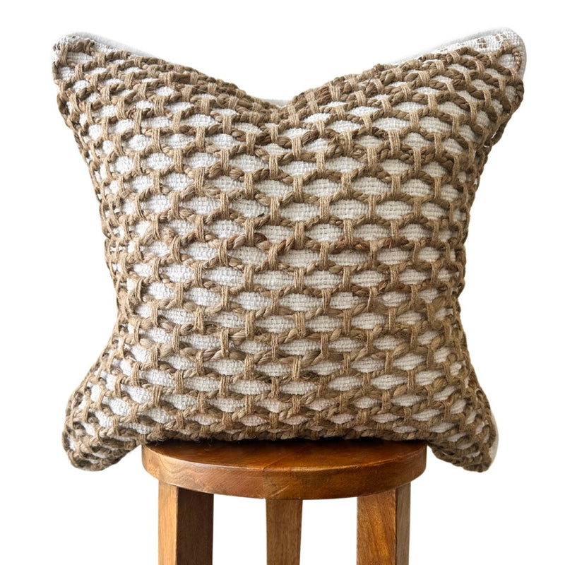 Tuban Pillow Cover – Neutral Textured Boho Accent Pillow