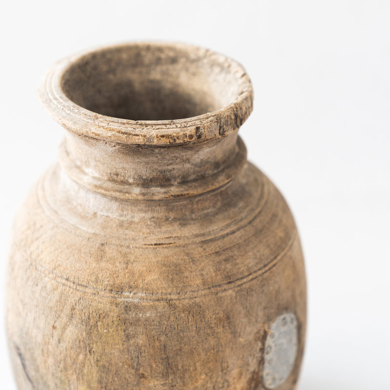 Antique Wooden Vase