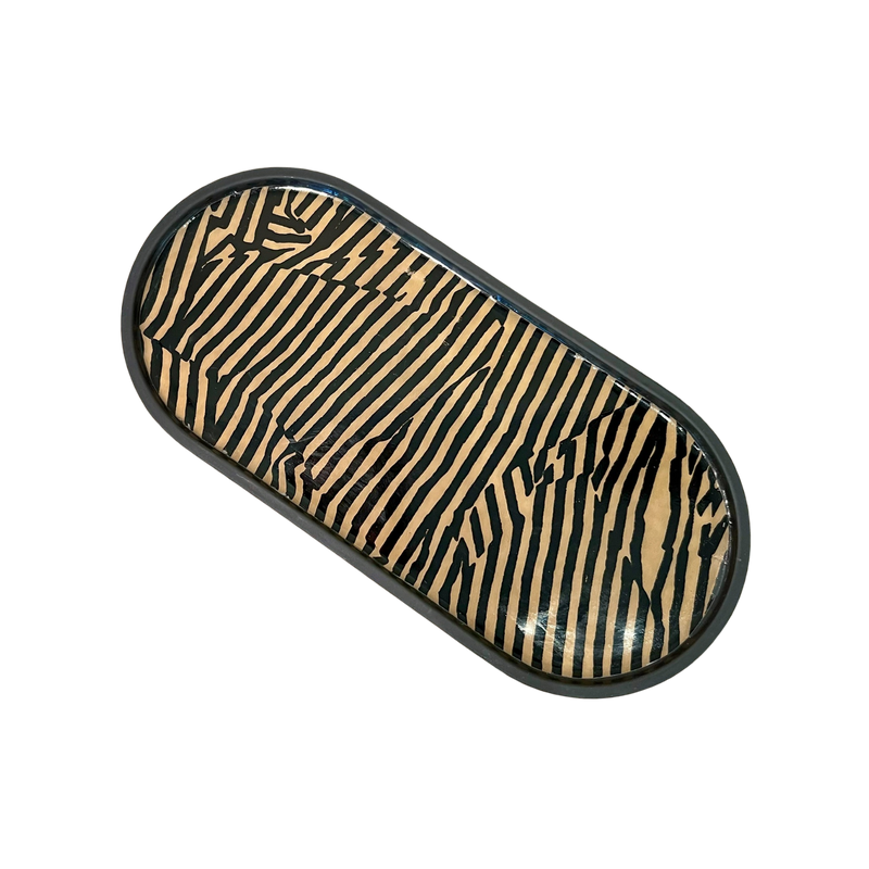 Avant Graphic Lacquered Oval Tray