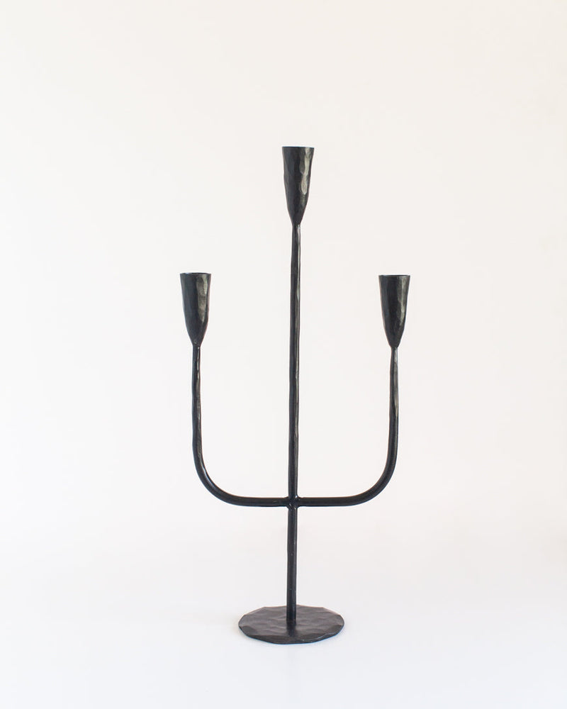 Hand-Forged Iron Candelabra