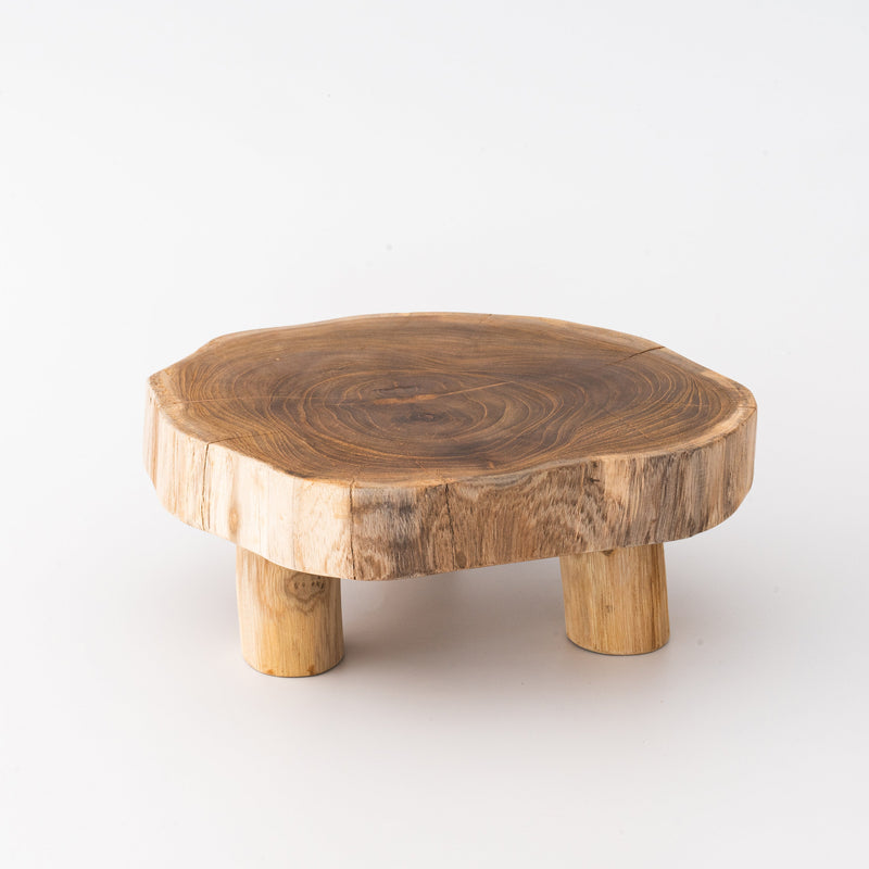 Teak Riser | Primitive Live Edge Wood Display