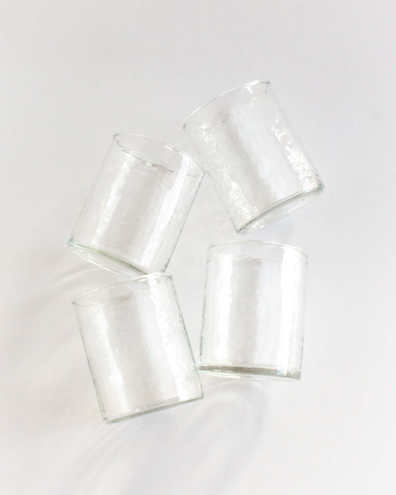 Handblown Hammered Glasses | Set of 4
