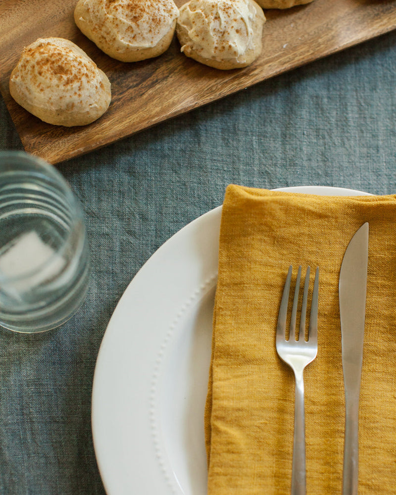 Stone Washed Linen Dinner Napkins