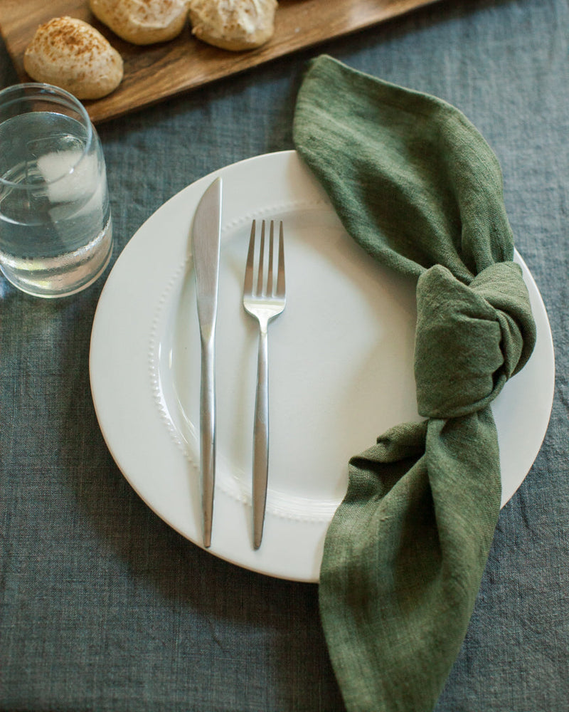Stone Washed Linen Dinner Napkins