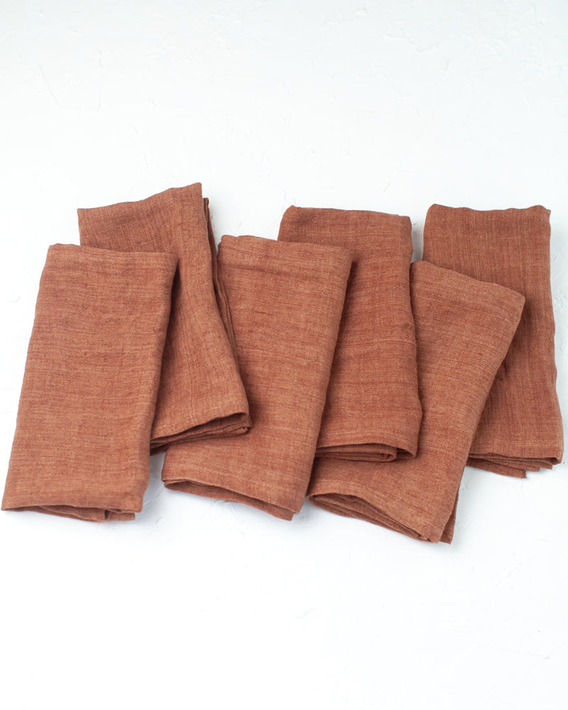 Stone Washed Linen Dinner Napkins