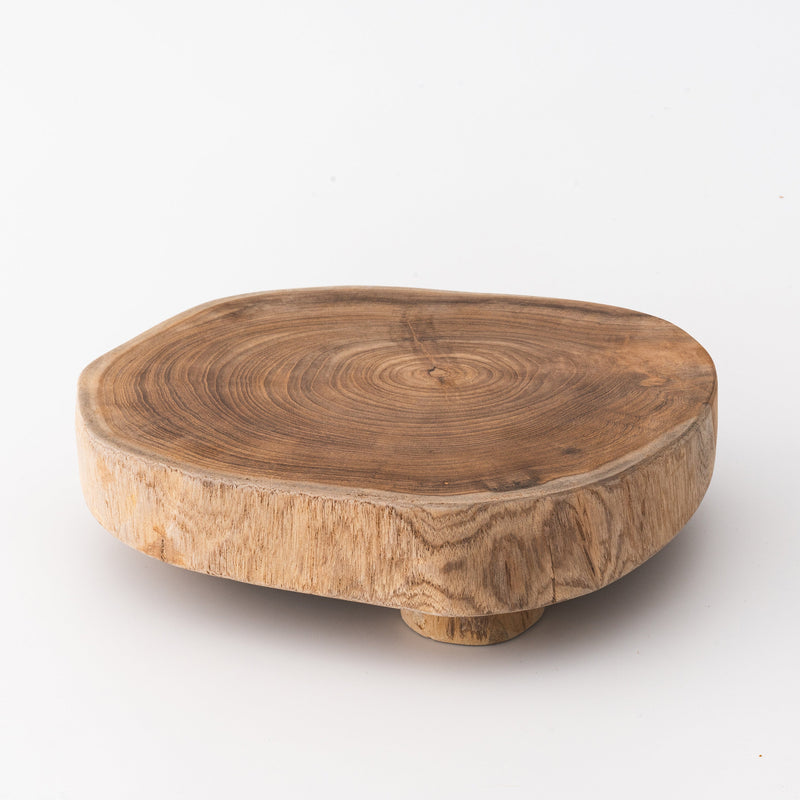 Teak Riser | Primitive Live Edge Wood Display