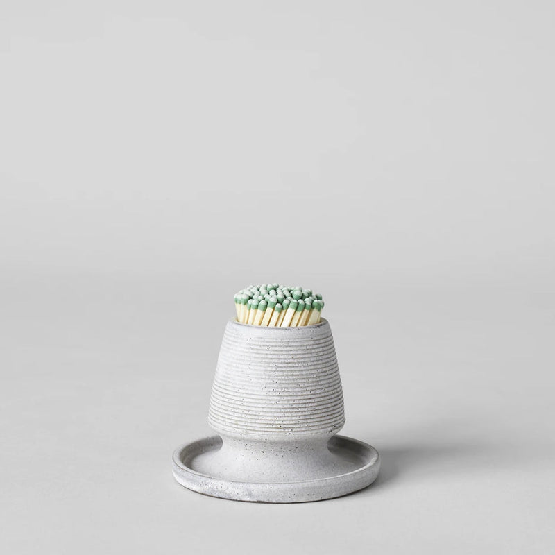 Stoneware Match Strike with Tray