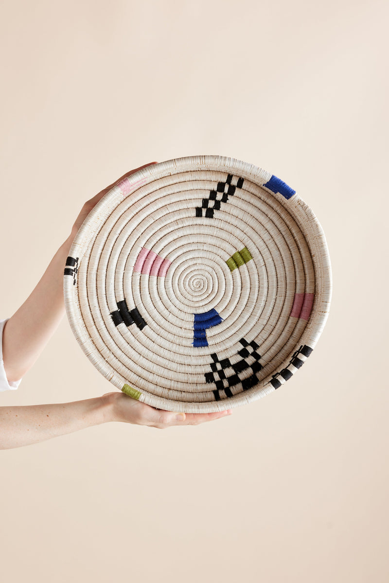 Mosaic Woven Nesting Tray