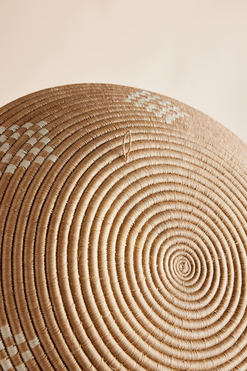 Blonde Rwanda Ivory Diamond Wall Basket