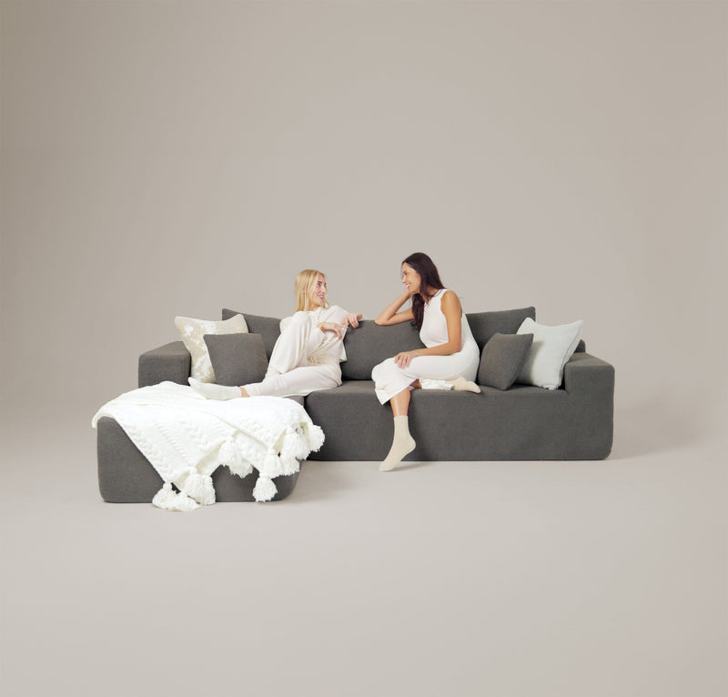 Braided Pom Pom Throw