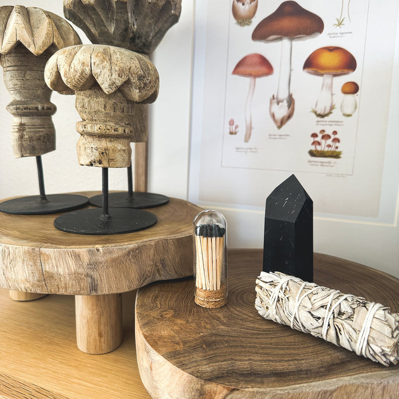 Teak Riser | Primitive Live Edge Wood Display