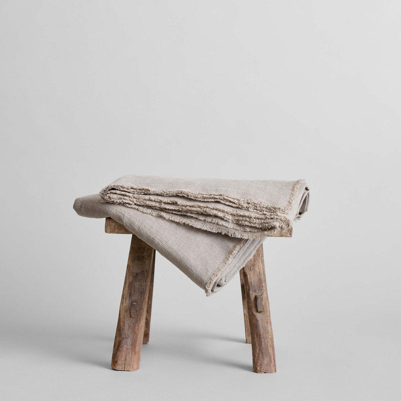 Fringed Linen Tablecloth