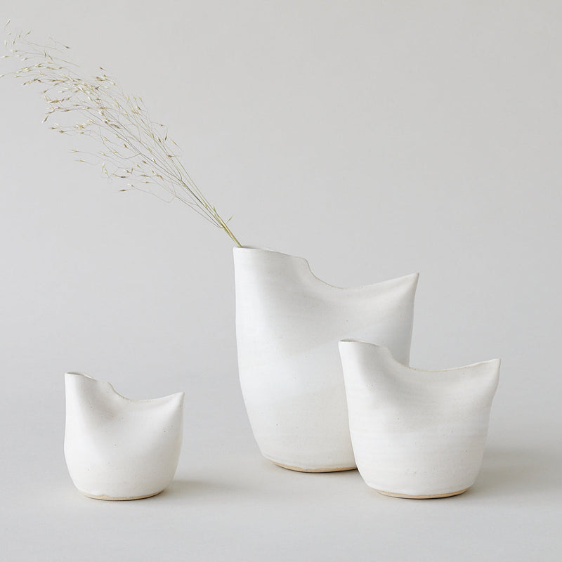 Bird Vase, White