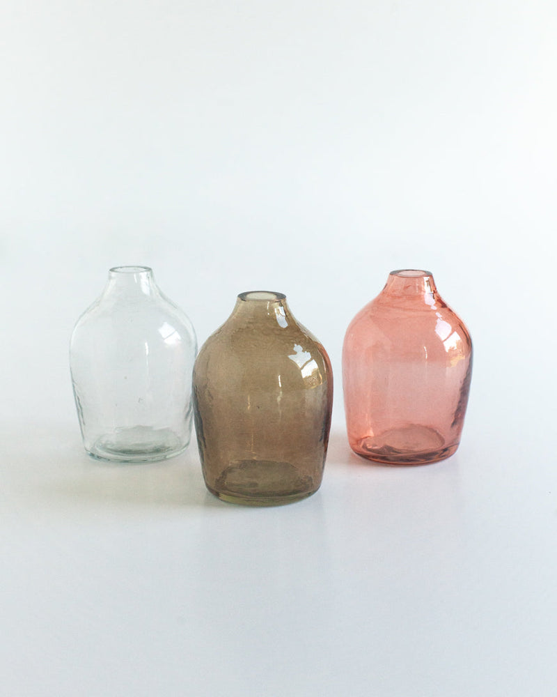 Haley Handblown Hammered Bud Vase