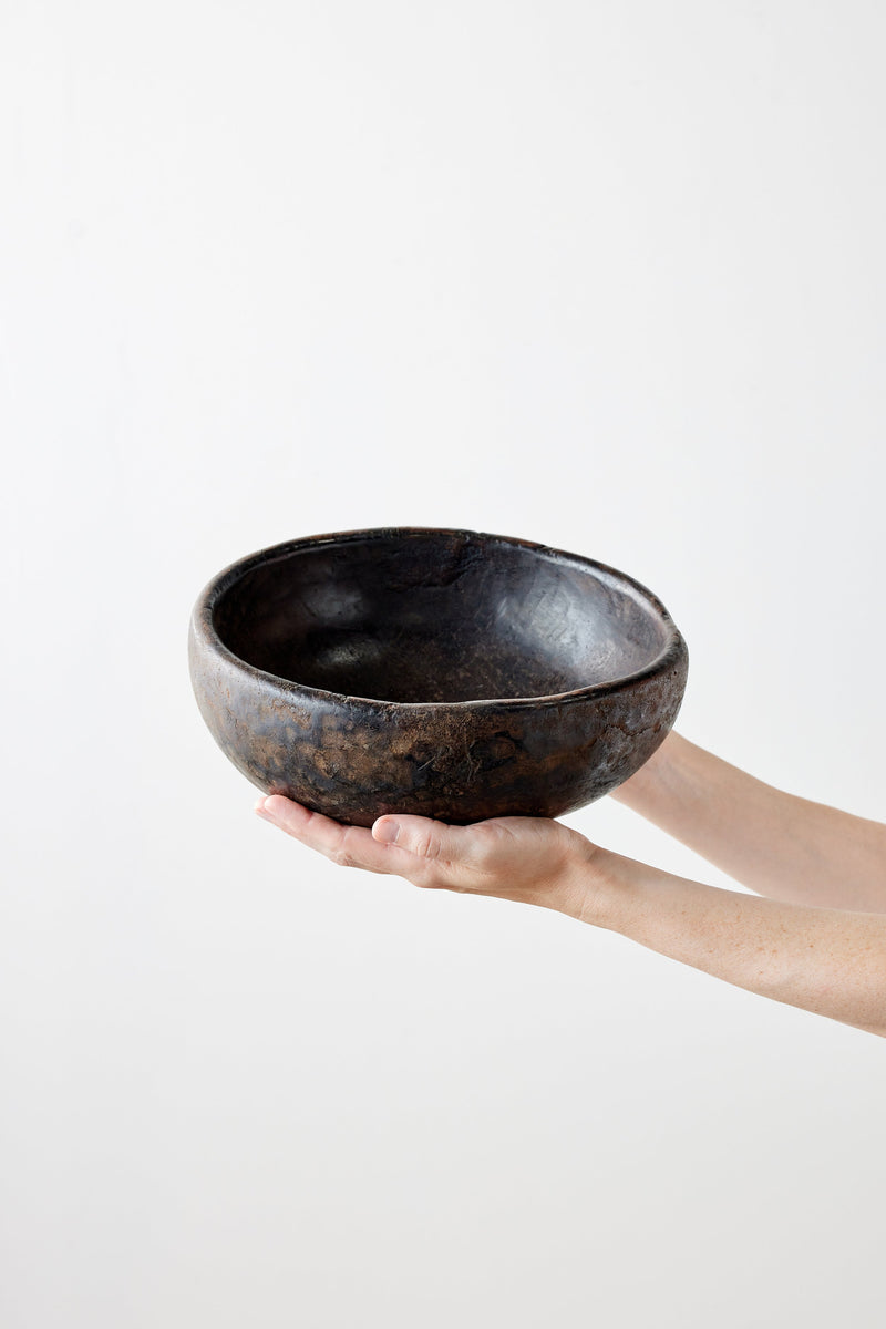 Vintage Iroko Wood Bowl