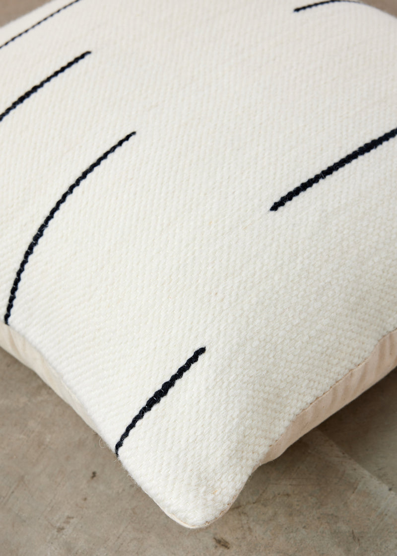 Zanzibar Hand-Loomed Wool Throw Pillow