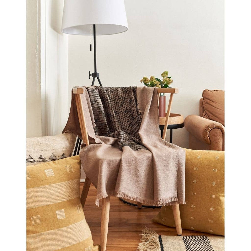 Wren Merino Throw: Brown