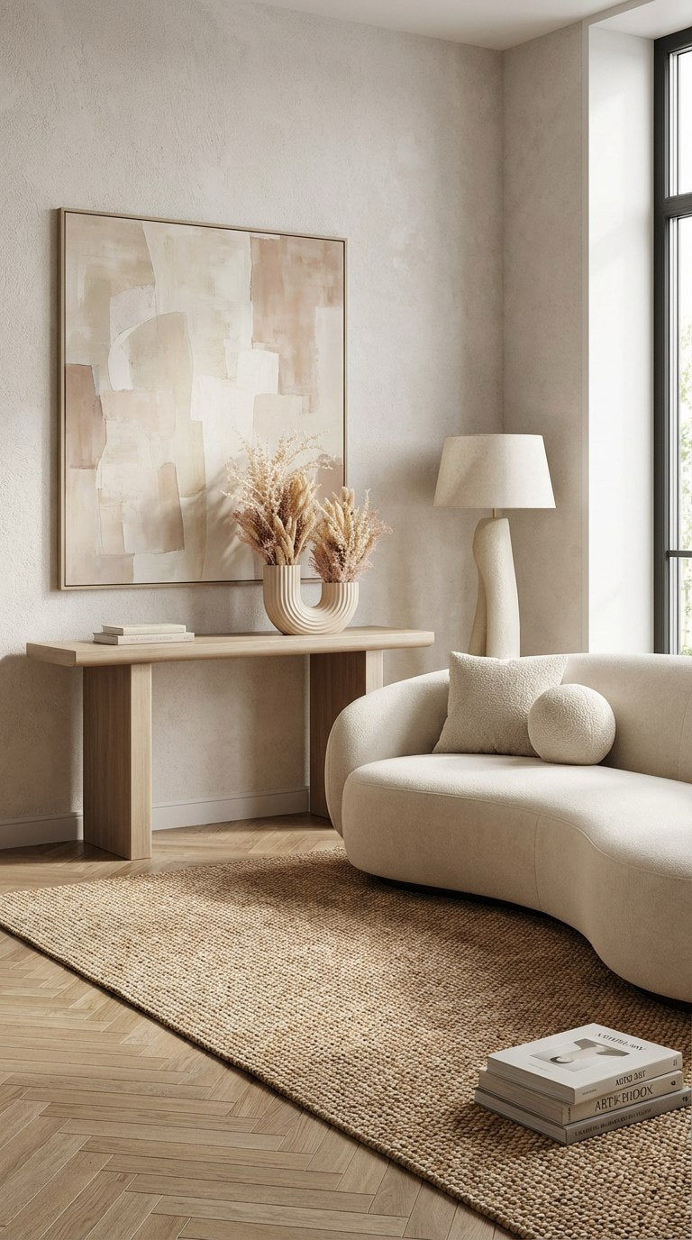 Modern U-Form Ribbed Vase