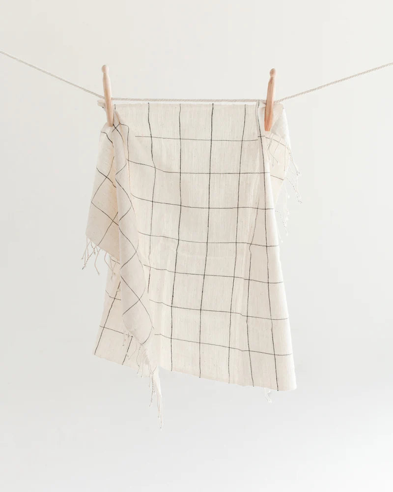 Windowpane Plaid Hand Towel