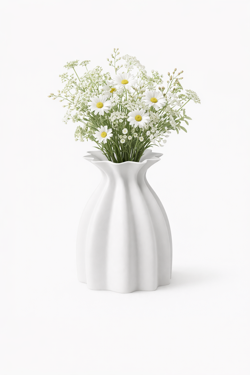 Fluted Petal Vase