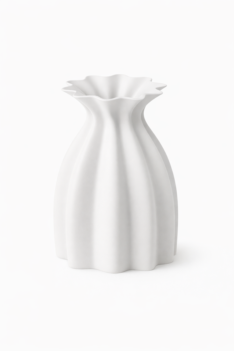 Fluted Petal Vase