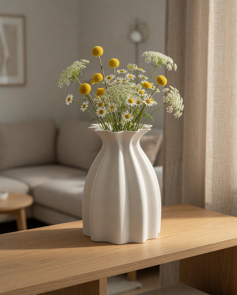 Fluted Petal Vase