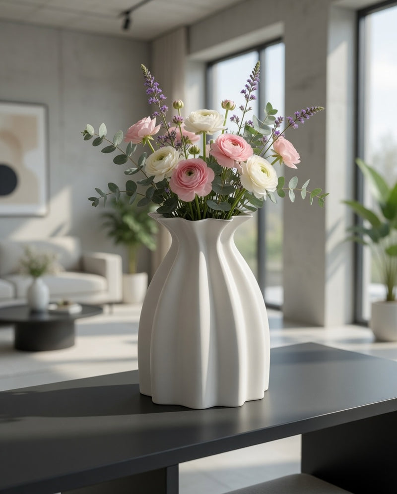 Fluted Petal Vase