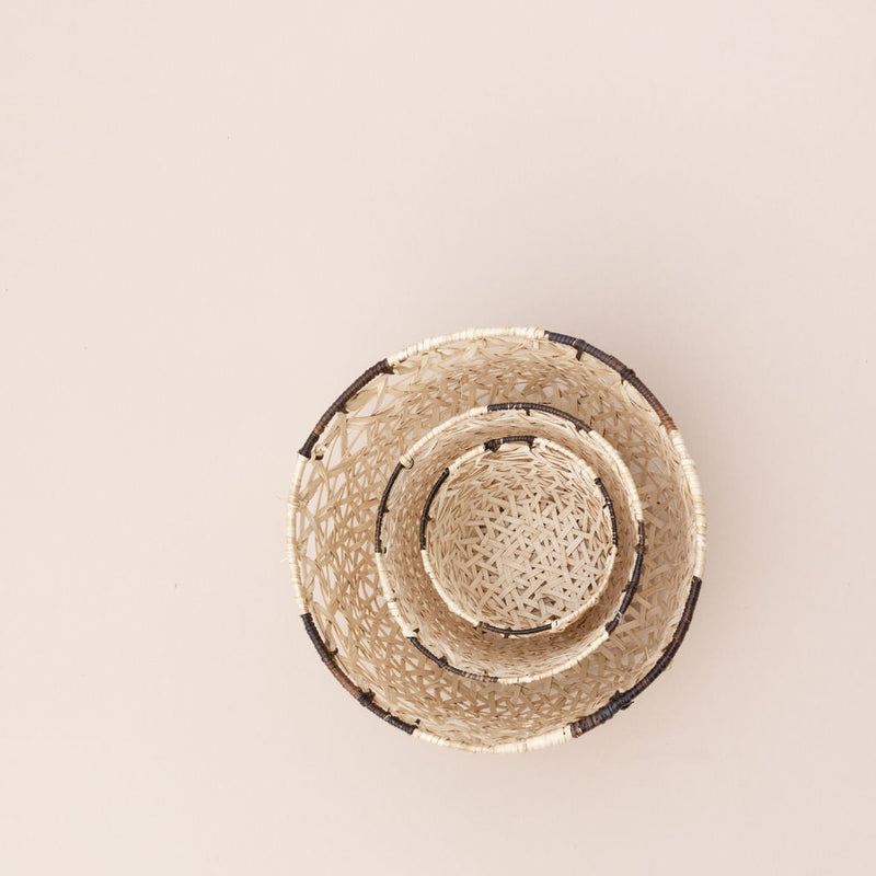 Handwoven Hexagon Weave Storage Organizer | Small