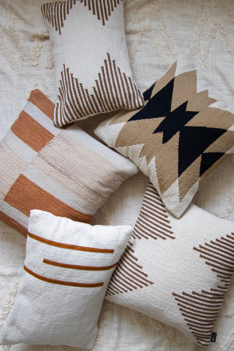 Tehran Pillow Cover – Neutral Kilim Inspired Boho Throw Pillow