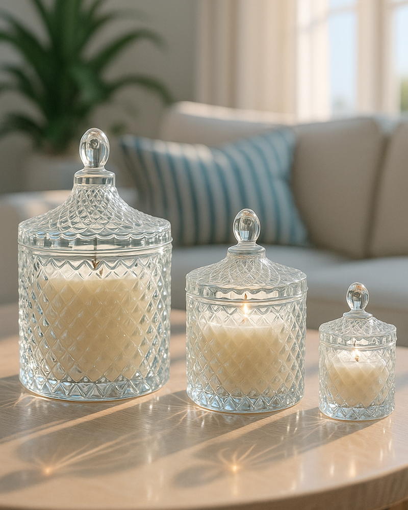 Princess candle vessel & lid