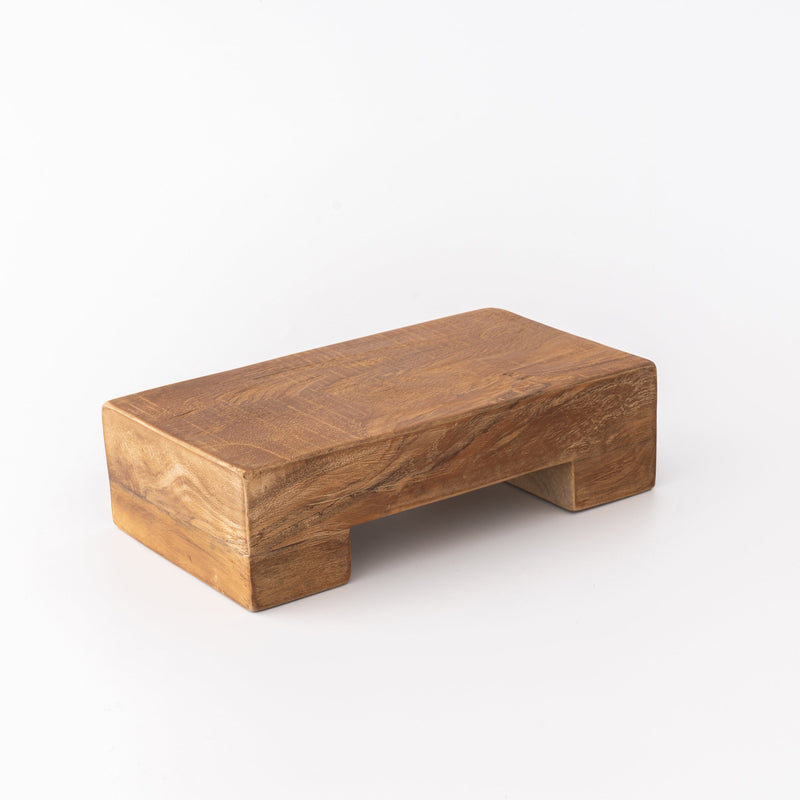 Handmade Teak Riser | Rectangle Display Tray for Home Decor