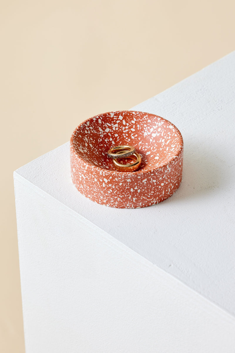 Terracotta Red Terrazzo Trinket Bowl