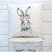Bunny With Flower Crown Pillow Cover