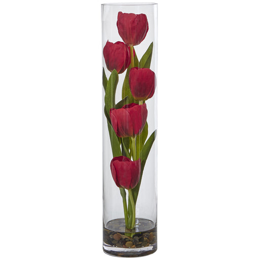 HYGGE CAVE | TULIPS IN CYLINDER GLASS