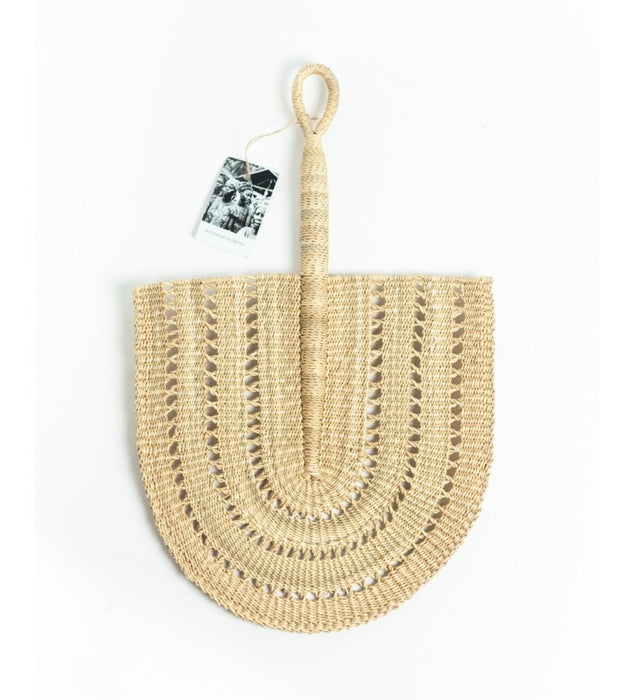 HYGGE CAVE | NATURAL BOLGA FAN WALL HANGING Made from elephant grass