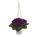 25” GLOXINIA ARTIFICIAL PLANT IN HANGING METAL BUCKET - HYGGE CAVE