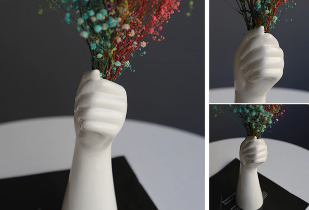 HYGGE CAVE | White Hand Single Stem Flower Vase beautiful nordic sex