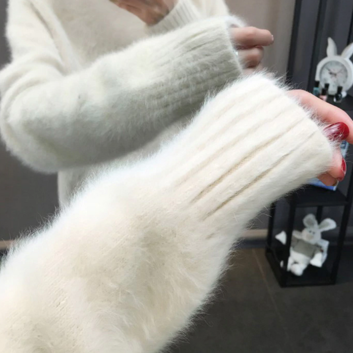 White Fur Dresser Runner, Fluffy Furry Dresser Cover Top for 15
