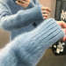 HYGGE CAVE | Women's Fluffy Sweater Winter Fluffy Sweater Women Jumper Loose Thick White Turtleneck Pull Femme Sweaters For Women Winter Kn