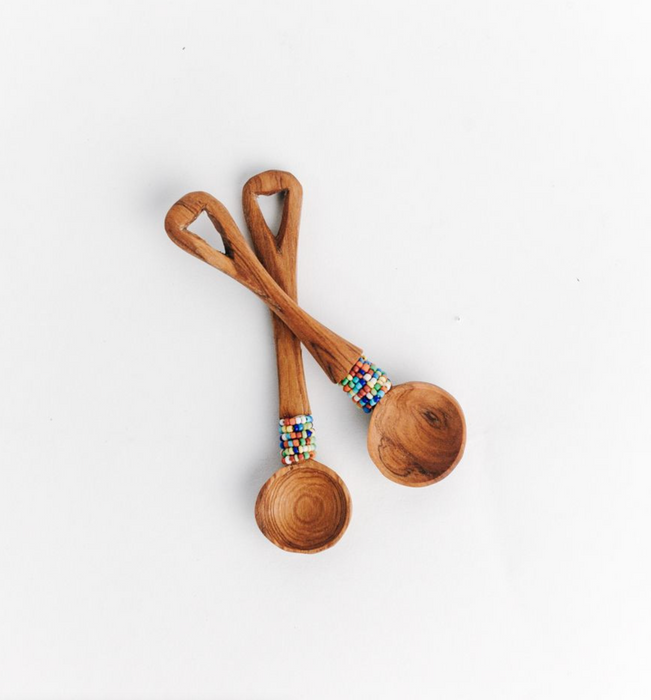 HYGGE CAVE | OLIVE WOOD BEADED SPOONS