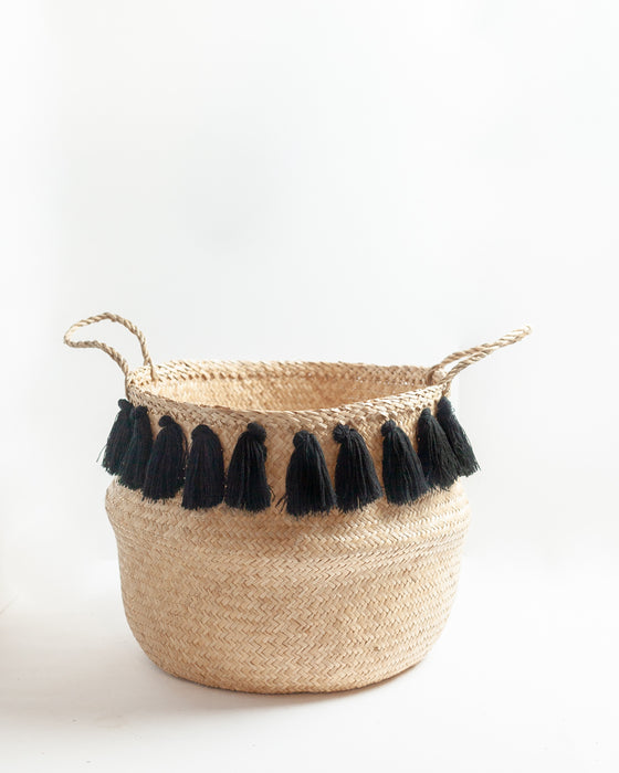  Tassel seagrass belly basket - hygge cave