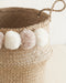 Handwoven sweet pea belly basket - hygge cave