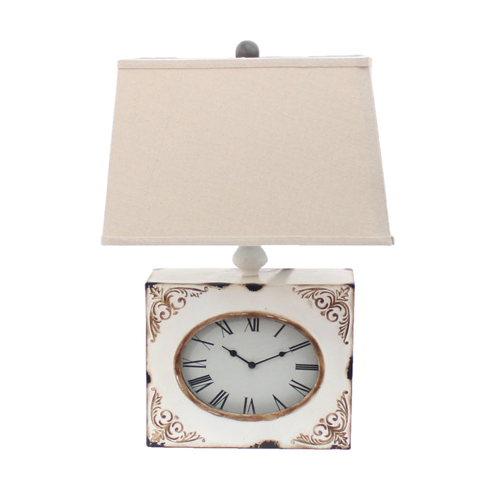 HYGGE CAVE | VINTAGE TABLE LAMP WITH CLOCK BASE 