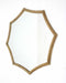 HYGGE CAVE | GOLD CURVED HEXAGON FRAME MIRROR 