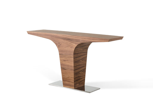 HYGGE CAVE | WALNUT VENEER AND STEEL CONSOLE TABLE 