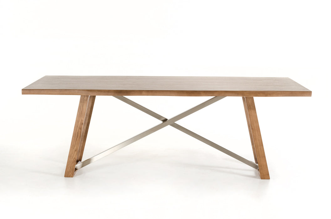 HYGGE CAVE | WALNUT VENEER AND METAL DINING TABLE