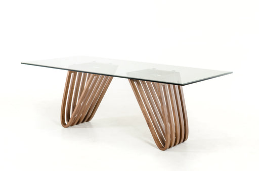 HYGGE CAVE | WALNUT WOOD AND GLASS DINING TABLE