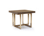 HYGGE CAVE | MODERN ELM & ANTIQUE BRASS END TABLE