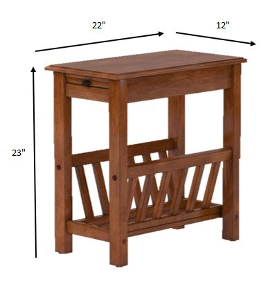 HYGGE CAVE | BROWN WOODEN SIDE TABLE