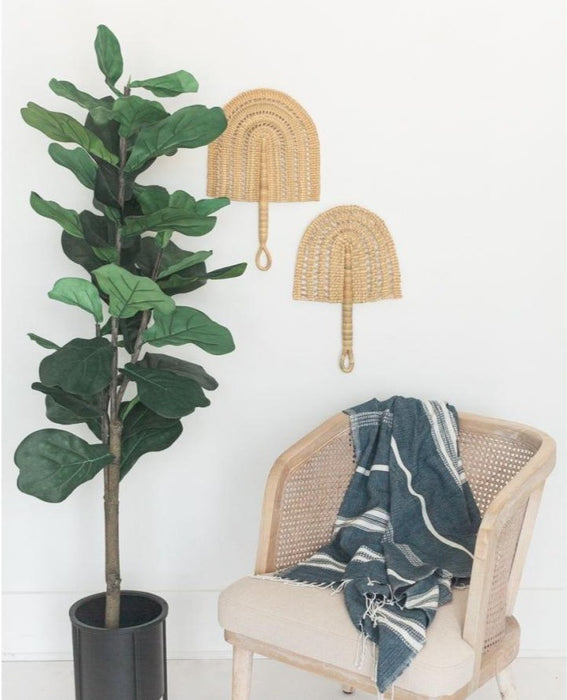 HYGGE CAVE | NATURAL BOLGA FAN WALL HANGING Made from elephant grass